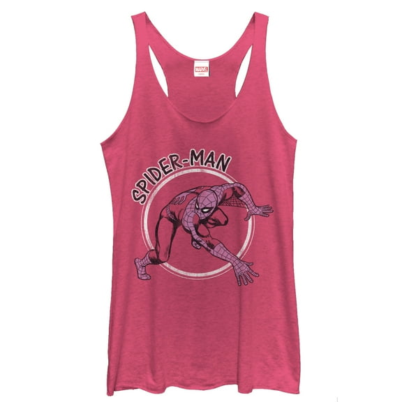 Women's Marvel Spider-Man Love Racerback Tank Top Pink Heather X Large