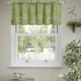 thumbnail image 4 of Printed Curtain Valance Rod Pocket Kitchen Curtain Short Sheer Translucent Window Treatment Spring Floral Decoration for Cafe Living Room Bathroom Decorative Tiers 55.12x18.11 Inches, 4 of 5