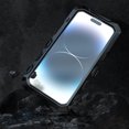 thumbnail image 2 of for iPhone 14 Pro Metal Armor Case, Heavy Duty Shockproof Rugged Case with Built-in Glass Screen Protector, 360 Full Body DustProof Protective Cover for iPhone 14 Pro 6.1 inch,Silver, 2 of 12