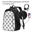 thumbnail image 2 of Balery Retro Compass Print USB Charging Backpack for Men and Women - Water-Resistant, Anti-Theft Laptop Backpack with USB Port for Travel, Work, School, and College, 2 of 7