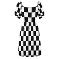 thumbnail image 6 of Black and White Squares - Checkered Flag Sleeveless Dress elegant women's sets Prom gown women's dresses luxury, 6 of 6