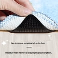 thumbnail image 2 of 16 Pcs Rug Tape, Reusable Washable Grippers for Rugs, Double Sided Non-Slip Rug Pads for Hardwood Floors, Rug Stoppers to Prevent Sliding (Black), 2 of 5