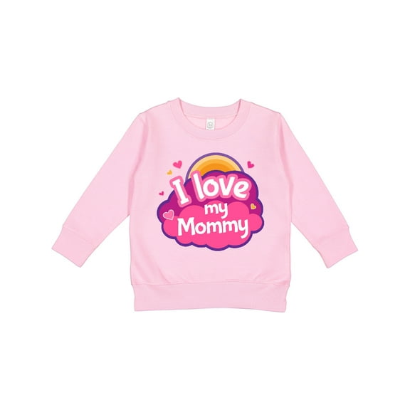 Inktastic I Love My Mommy Girls Toddler Sweatshirt
