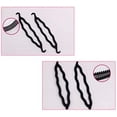 thumbnail image 3 of 6Pcs Black Plastic Bun Maker Curler Donut Bun Shaper Hair Holder Clip Magic Roll Bun Hair Twist Braiding Tool Hairdressing Hair Styling Accessories For Women Girls, 3 of 5
