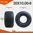 thumbnail image 3 of HALBERD Set of 2 20x10.00-8 Lawn Mower Tires 20x10x8 4PR Turf Friendly Garden Tractor Tires Tubeless,, 3 of 6
