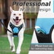 thumbnail image 3 of Arnés para perros azul claro, grande, ajustable, reflectante, antitirones, fácil de poner, con asa de control, transpirable, duradero, para perros medianos y grandes., 3 of 5