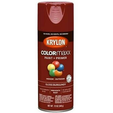 Krylon Colormaxx Spray Paint Gloss - 12 Oz, Burgundy Red