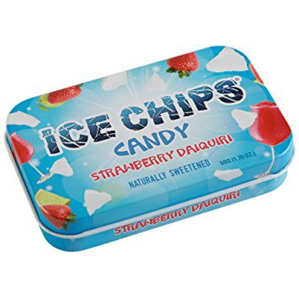 Ice Chips Xylitol Candy Strawberry Daiquiri 1 76 Oz Tin Walmart Com Walmart Com