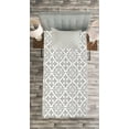 thumbnail image 3 of Ambesonne Grey Quilted Bedspread Set 2 Pcs, Victorian Damask Floral, Twin Size, Grey White, 3 of 3
