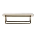 thumbnail image 2 of Benjara Loer 54" Modern Accent Bench- Ivory Boucle Upholstery- Sled Brass Legs, 2 of 6