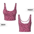 thumbnail image 5 of Picia Flowers With Green Leaves Sports Bra for Women,Padded Strappy Sports Bras Medium Support Yoga Bra with Removable Cups,Running Yoga Bra-Large, 5 of 9