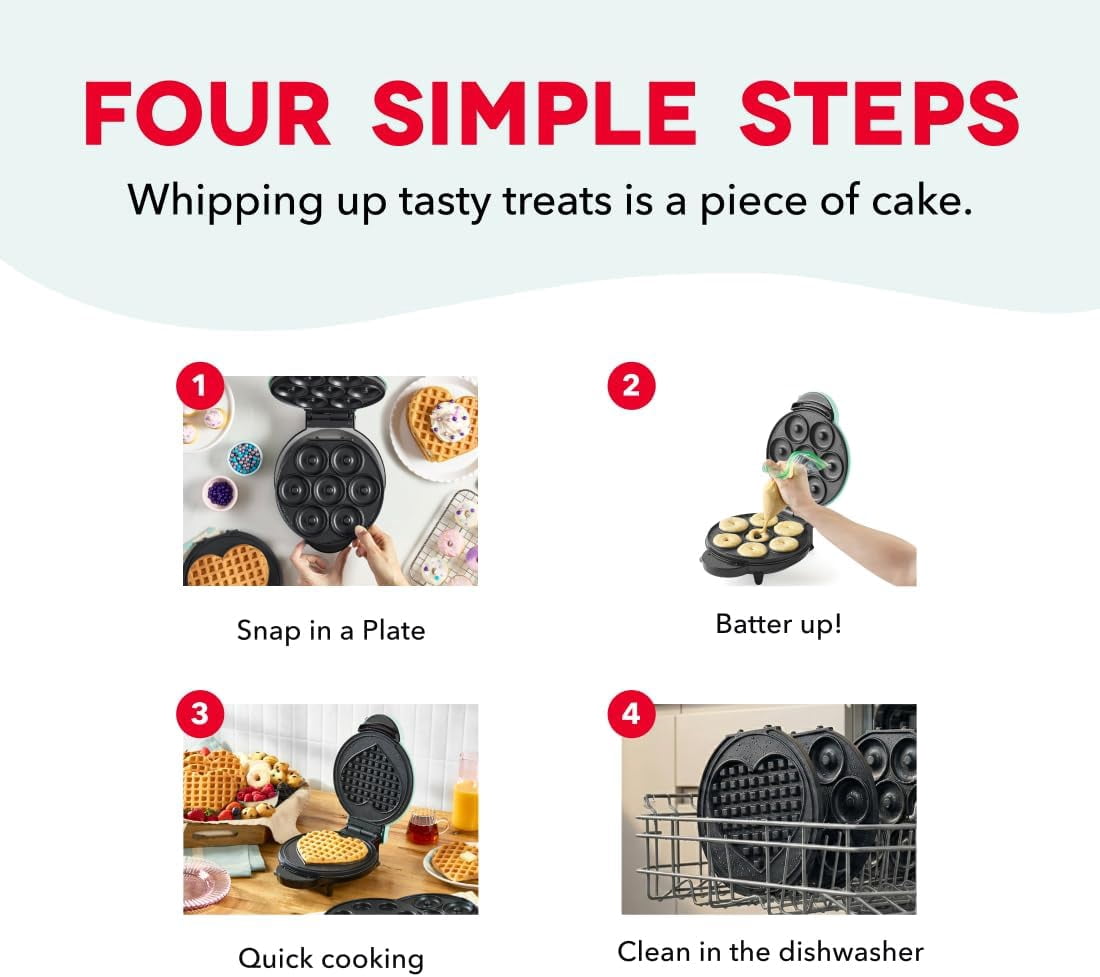 MultiMaker Treat Maker System -   Donut, Cupcake & Waffle Maker with Interchangeable Plates