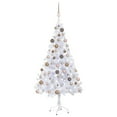 thumbnail image 2 of vidaXL Christmas Tree Holiday Artificial Xmas Tree with LEDs and Ball Set, 2 of 58