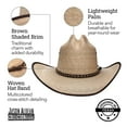 thumbnail image 3 of Resistol Hicktown Palm Straw Hat, 3 of 5