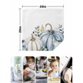 thumbnail image 4 of Fall Blue Pumpkins Cloth Napkins Set of 6 Reusable Dinner Napkins, Thanksgiving Flower Eucalyptus Leaves Cocktail Napkin Washable Table Napkins for Wedding/Holiday Party/Baby Shower 20"x20", 4 of 7