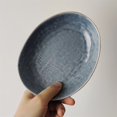 thumbnail image 3 of Ceramic Plate Oval Salad Plate Fruit Dessert Plate Home Restaurant Kitchen Coffee Deep Plate Irregular Dinner Plate Round, 3 of 7