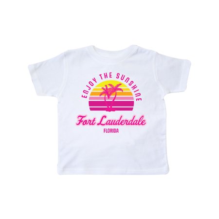 

Inktastic Summer Enjoy the Sunshine Fort Lauderdale Florida in Pink Gift Toddler Boy or Toddler Girl T-Shirt