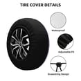 thumbnail image 4 of Gaeub Beautiful Glitter 14-17in Tire Cover, Spare Tire Cover, for Camper Caravan, Trailer, Car, Truck, SUV, Jeep - 16 inch, 4 of 9