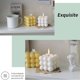 thumbnail image 3 of Bubble Cube Shape Scented Candle - White - 4 Pack, 3 of 5