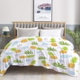 thumbnail image 3 of Pineapple Print Fleece Flannel Lightweight Blankets Plush Microfiber Bedding Throw Blanket for Couch and Bed 40"x30" for Pet, 3 of 6