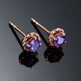 thumbnail image 2 of SUSHANG Gemstone Copper Silver Plated Earrings Fancy Rubys Copper Silver Plated Stud Earrings Women'S Earrings Set with Zircon Gold Plated Earrings, 2 of 7