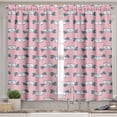 thumbnail image 2 of Ambesonne Valentine Valance & Curtain, Envelopes with Hearts Art, 55"x30", Rose Laurel Green Orange, 2 of 7