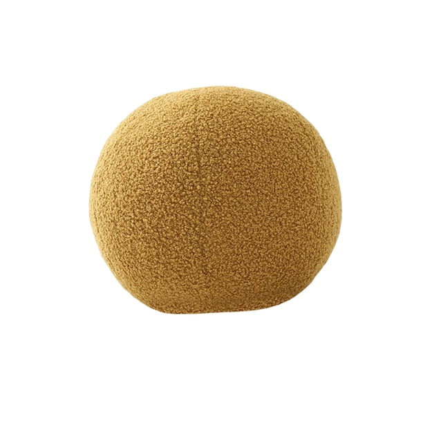 Almohada redonda Cojín Cojín del asiento Peluches de peluche Muñeca Regalo lindo Cojines Siesta cómoda para el coche Decoración interior Amarillo perfecl cojines decorativos
