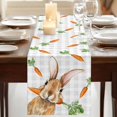 thumbnail image 3 of Table Runners 90 Inches Long Dress Scarves, Easter Bunny Farmhouse Coffee/Dining/Kitchen Table Runner for Living Room, Spring Rabbits Carrots Gray Buffalo Plaid 13x90 Inch, 3 of 9