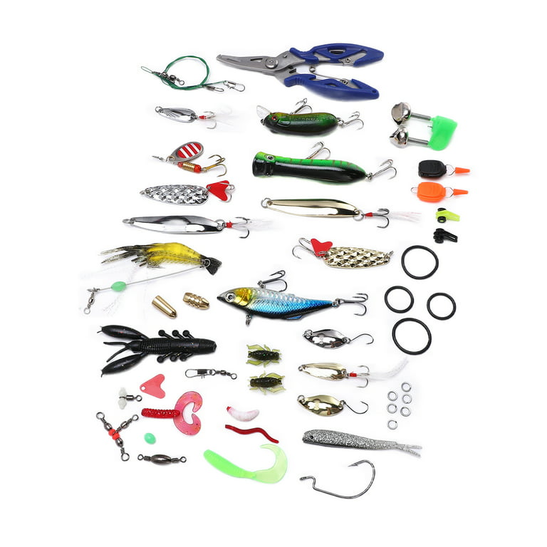Multifunctional Fishing Tackle Kit, Lightweight Fishing Gear Lures Kit Set  With Tackle Box Compact For Saltwater Fishing For Freshwater Fishing