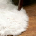 thumbnail image 6 of Super Area Rugs 2x4 Foot Soft Plush Faux Fake Sheepskin Fur Shag Rug, White, 6 of 7