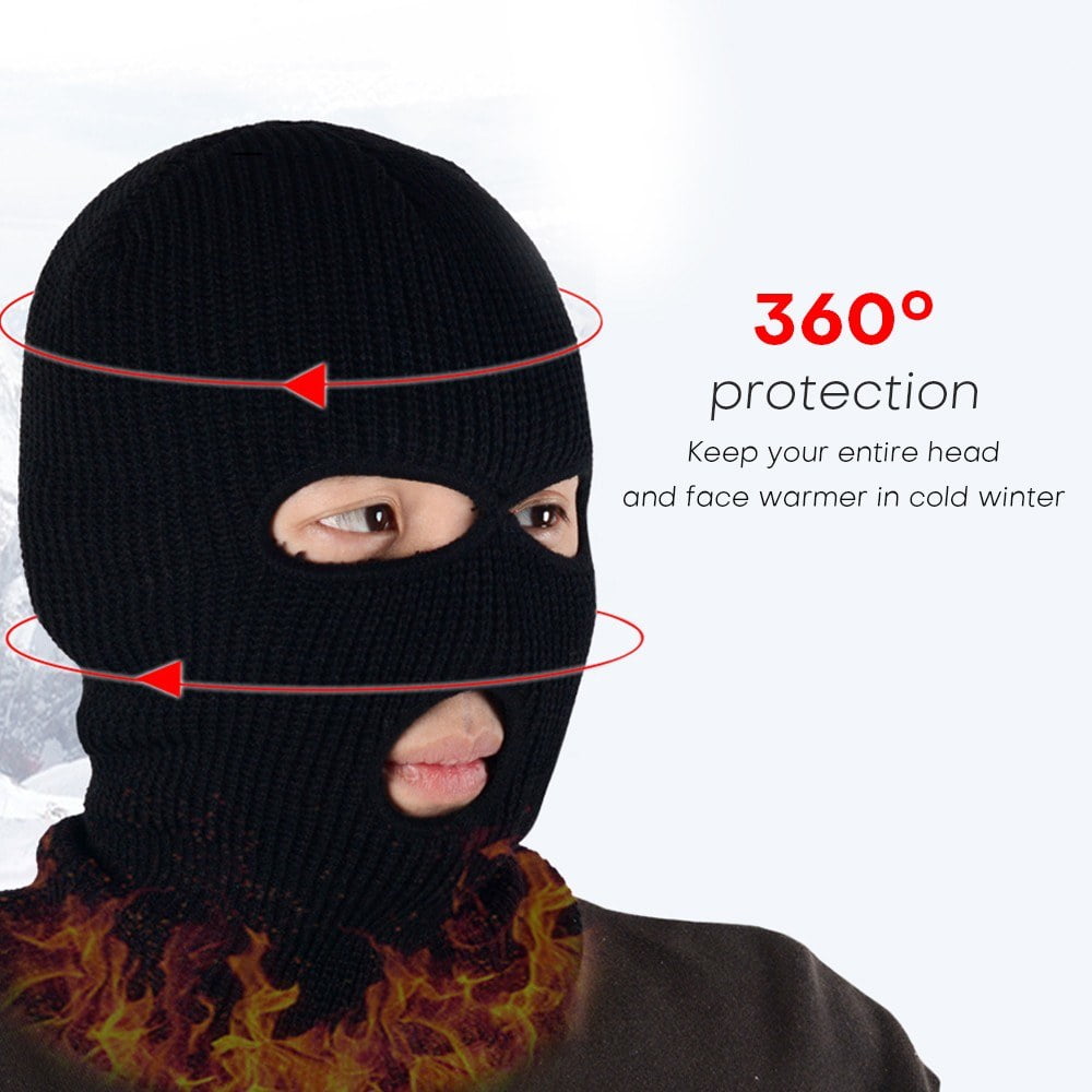 Thermal Windproof Face Mask 3 Hole Winter Cycling Ski Neck Warmer