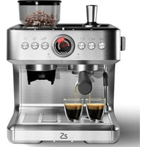 Professional Espresso Machine with Grinder - 20 Bar Semi-Automatic Coffee Maker with Milk Frother and Steamer Wand for Latte, Cappuccino, Macchiato, 95-Ounce Water Tank, PID Temperature Control