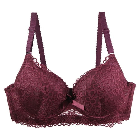 Up to 60% OFF  Women Lingerie Set  Sexy Lace Sling Bra  Thin Underwear  Summer  Soft Lace  Comfortable  Seamless  For Nightwear  Sleepwear  Women s Comfort Wireless Bra | Wine L  Sopatenor