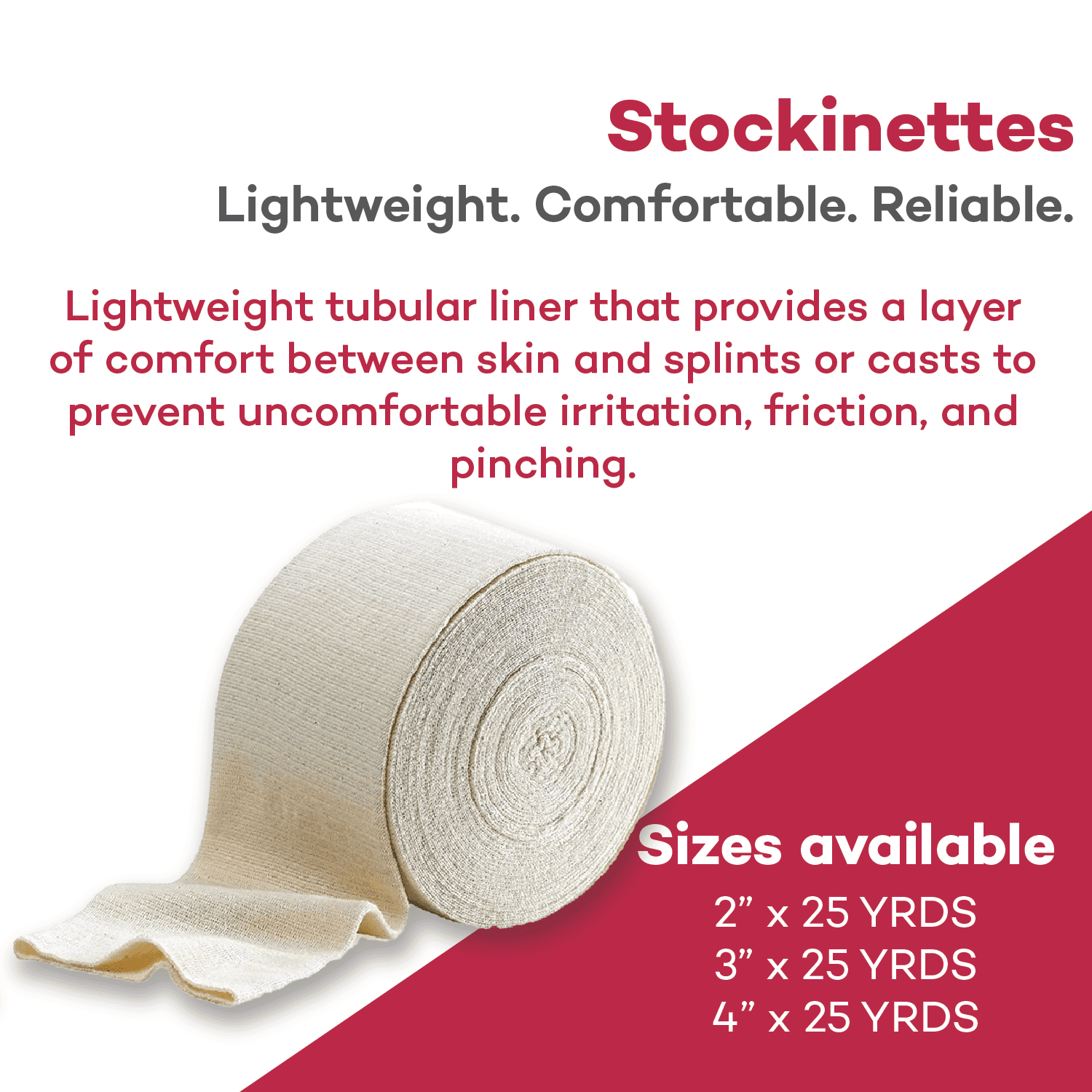 Dealmed 4" Cotton Stockinette | Tubular Knitted Constructed Sleeve for Skin Protection and Keep Dressings in Place (Pack of 6)