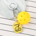 thumbnail image 3 of Llavero deportivo de metal con pala y pelota de pickleball, 3 of 3