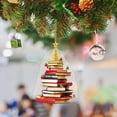 thumbnail image 3 of LHWEN Christmas Book Tree Ornament Creative Holiday Decoration for Car and Home Festive Décor Lightweight and Reusable Easy to Install and Store Vertical Design Charm and Mystery to Your Space, 3 of 4