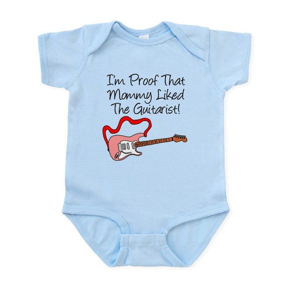 CafePress - Proof Mommy Liked Guitarist P Infant Bodysuit - Baby Light Bodysuit, Size Newborn - 24 Months