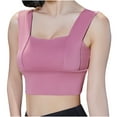 thumbnail image 1 of Gibobby Brasier deportivo mujer Base Mujer Top Ropa interior llantas Ropa interior sexy Sujetador Sin estilo base Chaleco deportivo Íntimos(Rosa,XL), 1 of 5