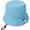 thumbnail image 5 of CoCopeaunts Summer Bucket Hat for Women Drawstring Adjustable Chin Strap Unisex Casual Simple Plain Street Fisherman Hat for Men, 5 of 8
