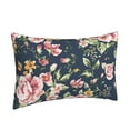 thumbnail image 2 of Bingfone Vintage Floral Standard Size Pillowcase, Long Staple Pure Cotton Envelope Closure Pillow Cover,16"X24", 2 of 9