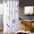 thumbnail image 6 of Decoreagy Stall 48x72in Shower Curtain,Yellow Grey Floral Shower Curtain,Cute Watercolor Flowers Shower Curtain for Bathroom,Modern Minimalist  Waterproof Fabric Shower Curtain Set with Hooks, 6 of 16