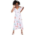 thumbnail image 1 of Vestido cruzado floral para niñas de Rare Editions, multicolor, 16, 1 of 1