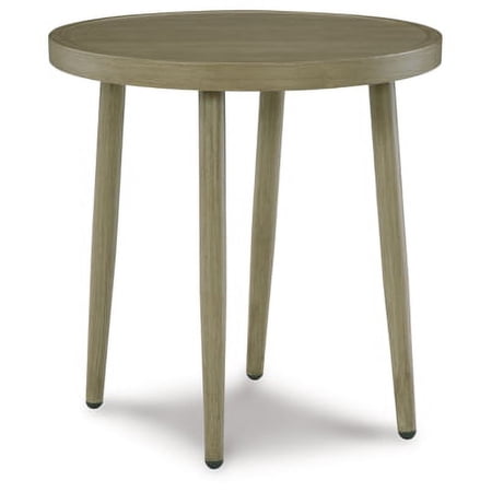 signature design by ashley casual swiss valley outdoor end table beige