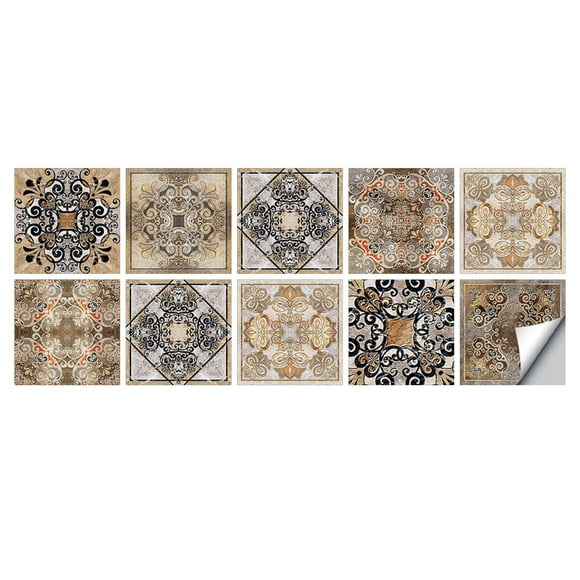 Less Than 5 Wall stickers 10 Pieces of Color Seamless Frosted Tiles for Tiles with Adhesive Wear Non Slip Home Wall Stickers