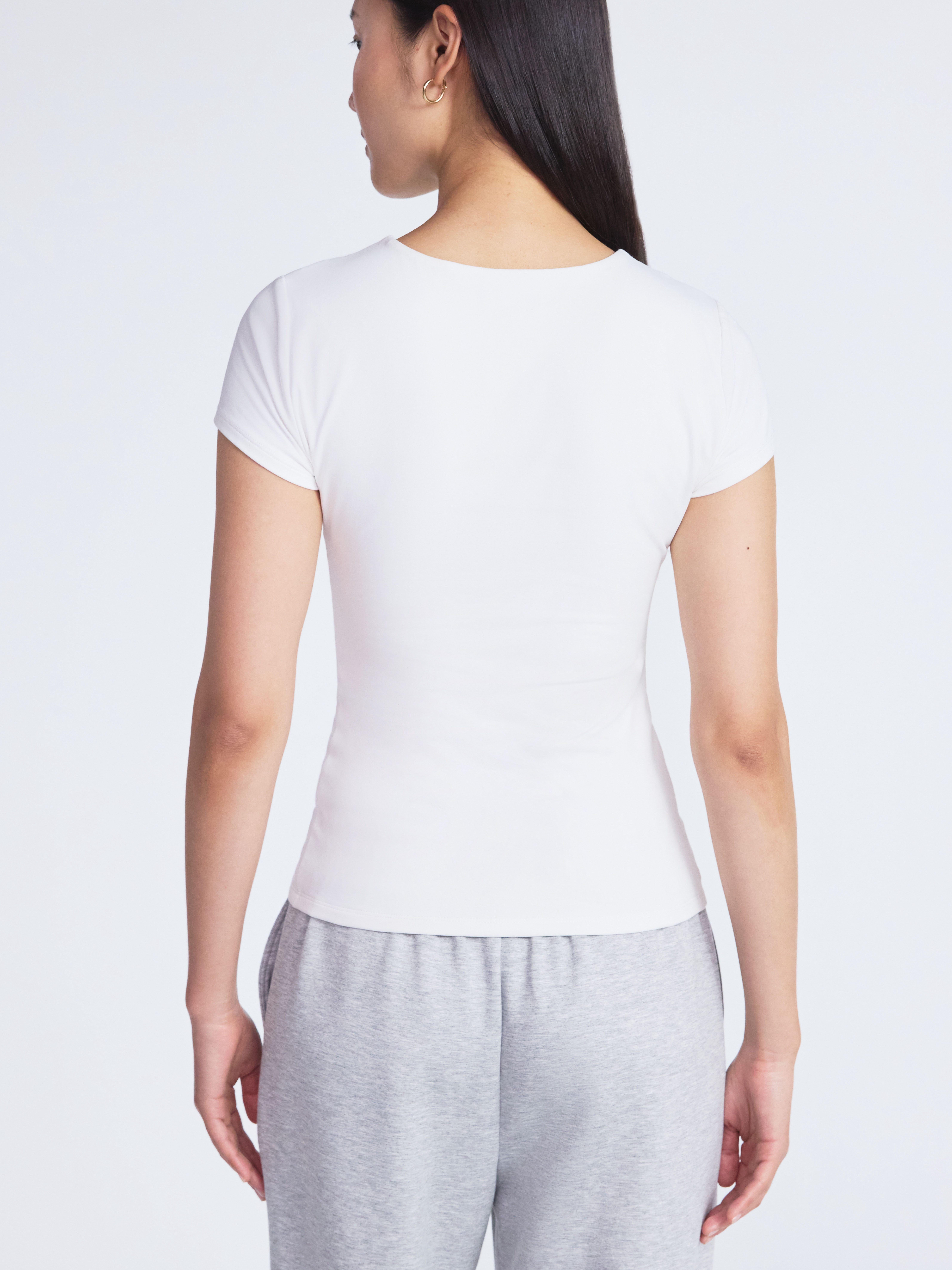 Scoop Women's Contour Fitted Tee with Short Sleeves, Sizes XS-XXL