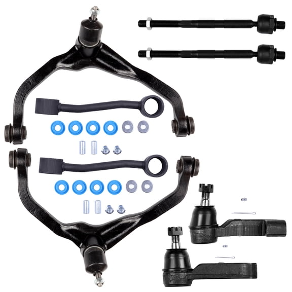 cciyu Upper Control Arm w/ Ball Joint Inner Outer Tie Rod End Sway Bar Link - 8pcs Front Suspension Kit Compatible fit 2007-2011 For Dodge Nitro 2008-2012 For Jeep Liberty