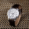thumbnail image 4 of Reloj de hombre con correa de cristal azul de tres ojos Reloj de regalo Reloj de cuarzo para hombre Fabricantes, 4 of 5