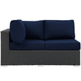 thumbnail image 4 of Modway Sojourn Outdoor Patio Sunbrella® Left Arm Loveseat in Canvas Navy, 4 of 5