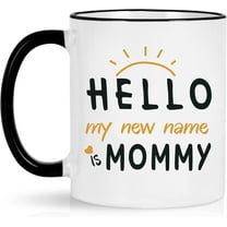Maustic New Mom Gifts for Women, Hello, My New Name is Mommy Coffee Mug, New Mom Mothers Day Christmas Birthday Gifts, Mom Mommy to Be First Time Mom Gifts, Mom Coffee Mug 11 Oz White