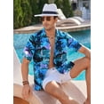 thumbnail image 7 of sogami Mens's Hawaiian Shirts Beach Vacation Party Short Sleeve Aloha Shirt, 7 of 7